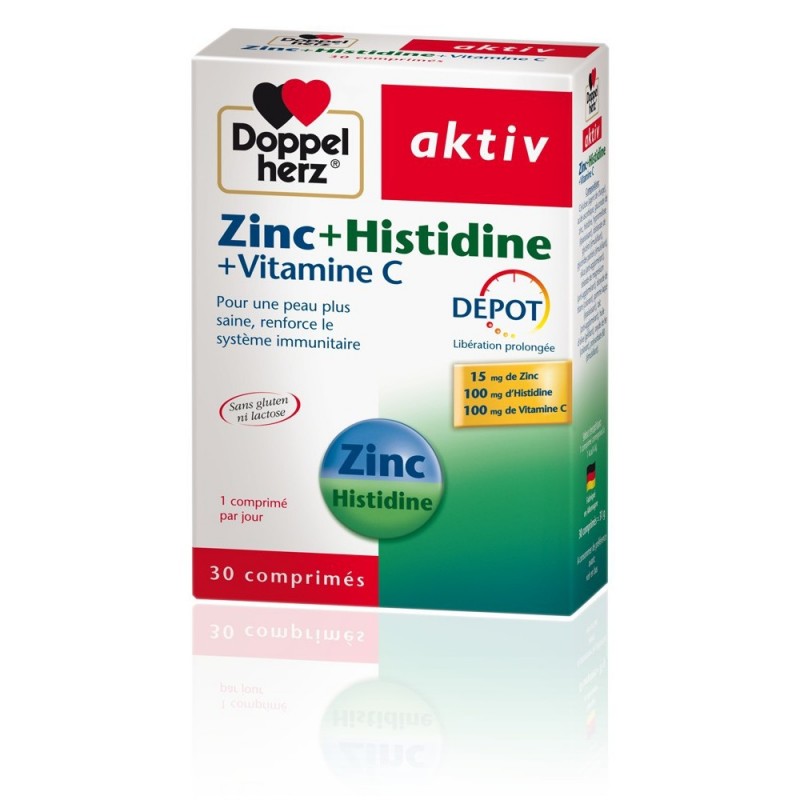 D.H AKTIV Zinc Histidine Vit C Boite de 30 Comprimés 1001Para