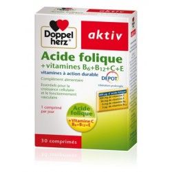Doppel Herz AKTIV Acide Folique Boite de 30 Comprimés
