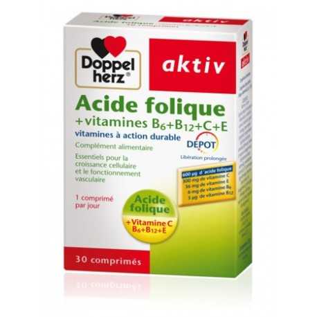 D.H AKTIV Acide Folique Boite de 30 Comprimés