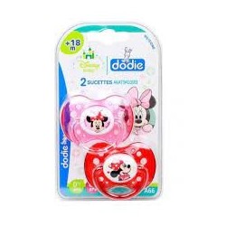 Dodie 2 Sucettes Mickey Silicone Fille 18M+