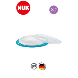 Nuk Assiette Bébé Bleu 6M+