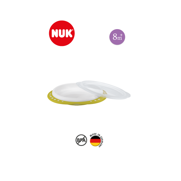 Nuk Assiette Bébé Jaune 6M+