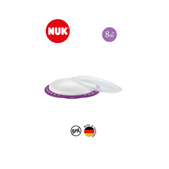 Nuk Assiette Bébé Violet 8M+