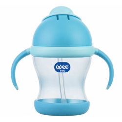 Wee Baby Tasse avec Paille à anses 200ml Garçon
