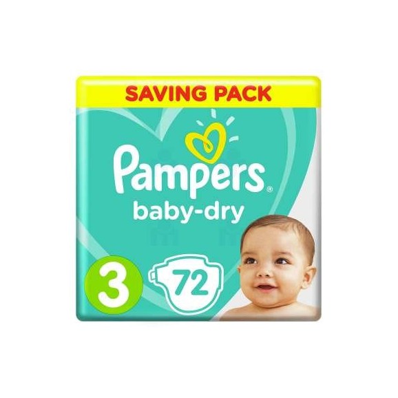 Pampers Taille 3 ( 4-9KG )72 Pcs