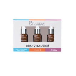 Rivaderm Pack Vitaderm Sérum Trio 3*15ml + Rivaclear mousse avec brosse 200ml