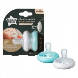 Tommee Tippee 2 Sucettes Breast Like 6-18