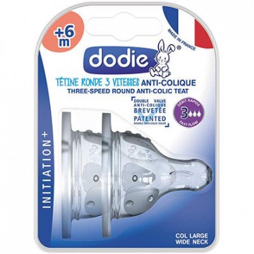 Dodie Tétine ronde 3 Vitesses Débit 3 6m+