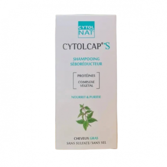 Cytol Nat CYTOLCAP S Shampoing réparateur cheveux gras sans sulfates 200ml