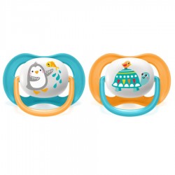 Avent 2 Sucettes animals 6-18m