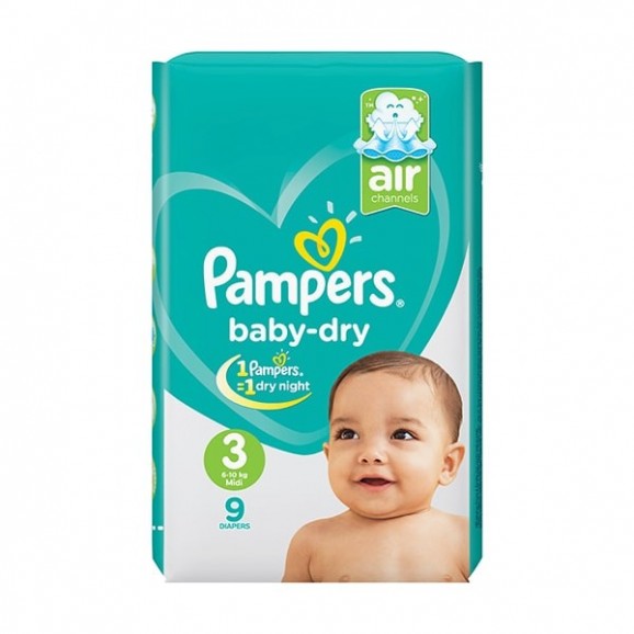 Pampers taille 3 (6-10KG ) 9pcs
