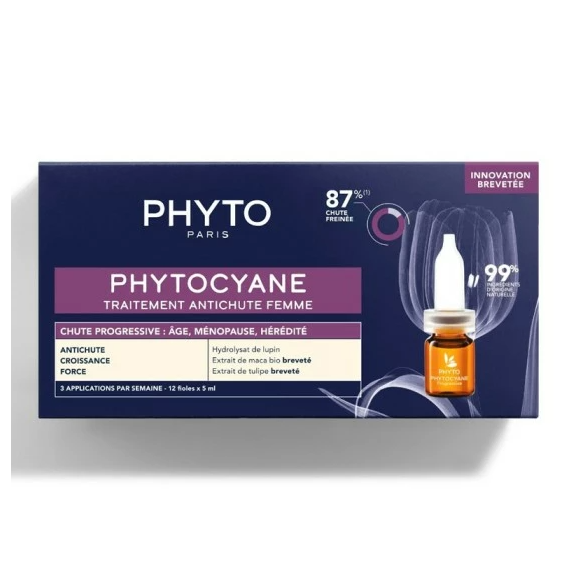 Phyto Phytocyane Ampoules Anti Chute progressive femme 12 Ampoules