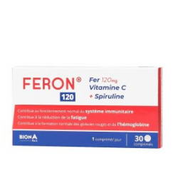 Feron 120 Fer + Vitamine C + Spiruline 30 Gélules