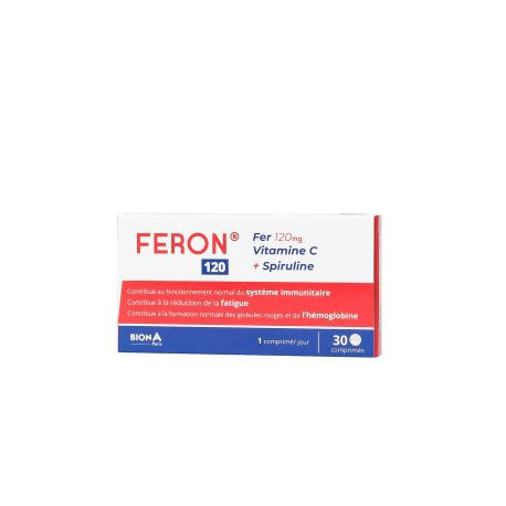 Feron 120 Fer + Vitamine C + Spiruline 30 Gélules