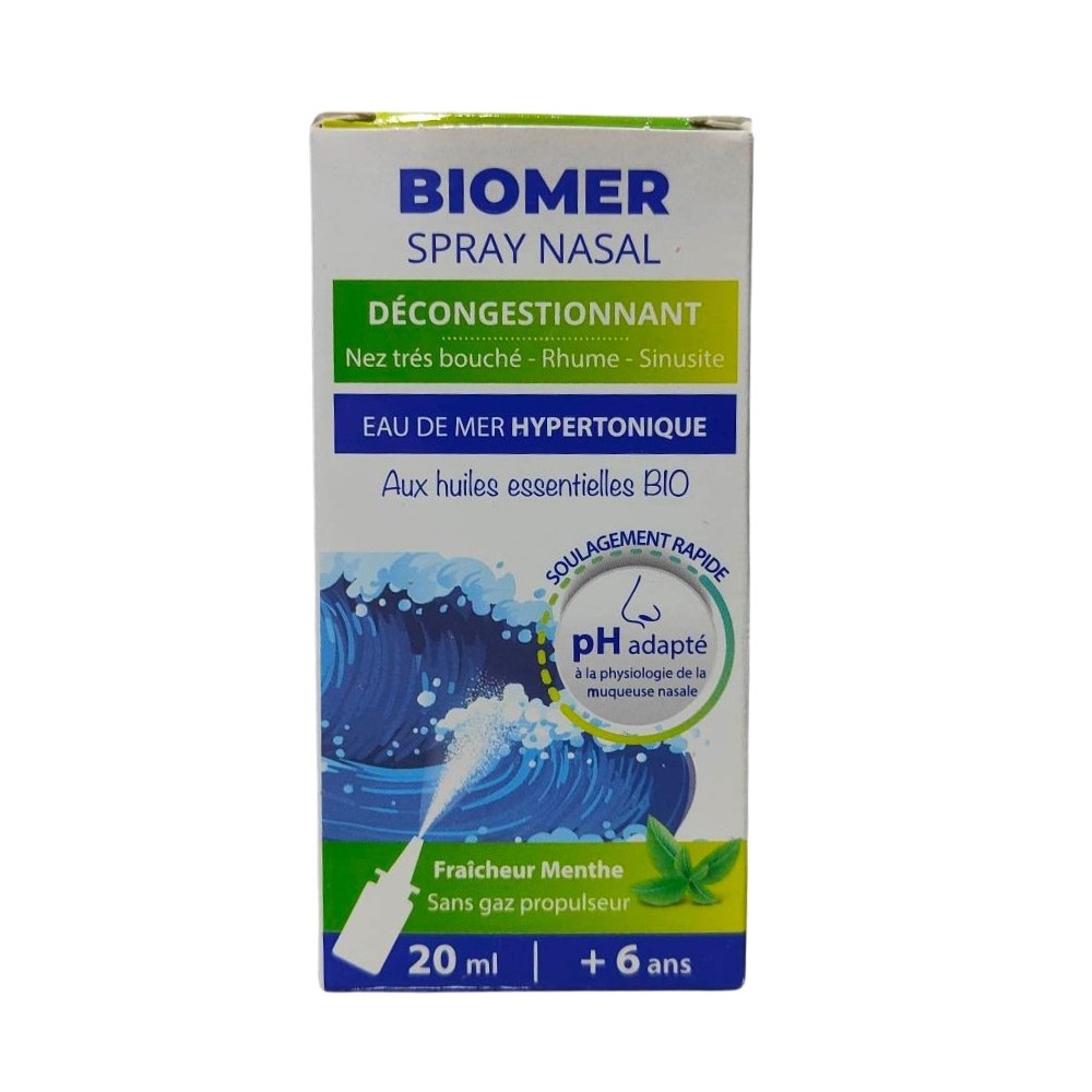 Biomer Spray Nasal Eau De Mer Décongestionnant 20ML