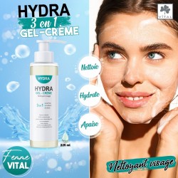 Hydra gel crème nettoyant visage 230ml