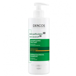 Vichy Dercos Shampoing Anti Pelliculaire cheveux secs 390ML