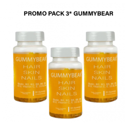 GUMMYBEAR Hair Skin et Nails 60 Gummies Pack 3 boites