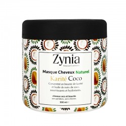 Zynia Masque Cheveux Naturel Karité Coco 500g