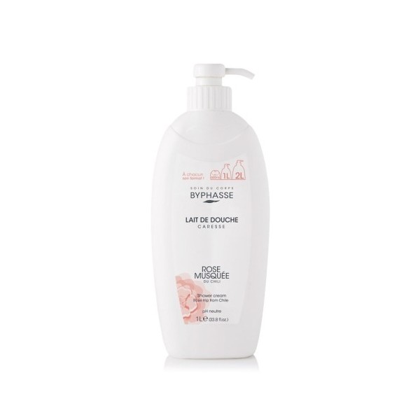 Byphasse Lait De Douche Caresse Rose Musquée 1L