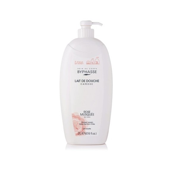 Byphasse Caresse Lait De Douche Rose Musquée 2L