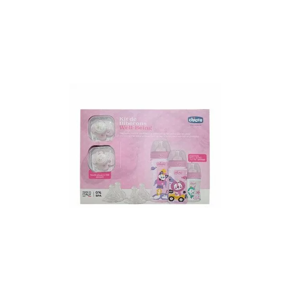 Chicco Kit De Biberons Well Being Rose