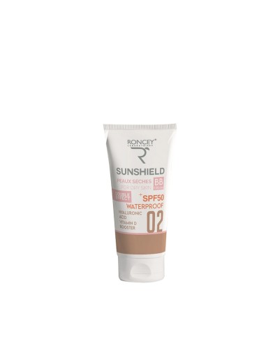 RONCEY Ecran SunShield Waterproof SPF50+ teinté 02 peaux sèches 50ml