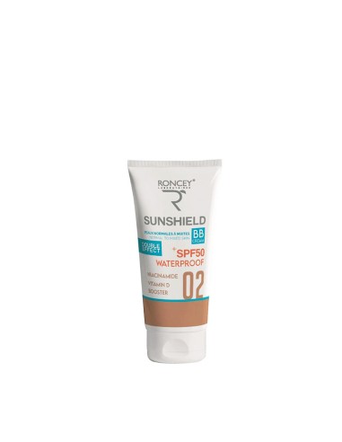 RONCEY Ecran SunShield Waterproof SPF50+ teinté peaux normales à mixtes 02 50ml