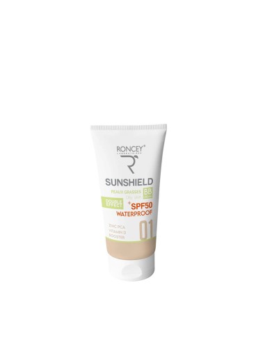 RONCEY Ecran SunShield Waterproof SPF50+ Teinté peaux grasses 01 50mL