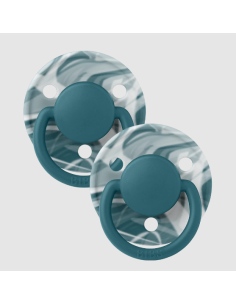 Bibs Sucette Forest Lake White 0-6M Lot De 2