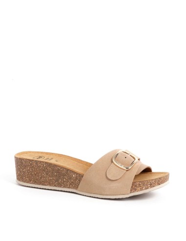 Scholl Rapallo Cross Buckle Beige