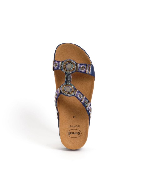 Scholl New BOGOTA WEDGE Bleu marine
