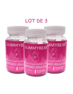 GUMMYBEAR WOMEN'S MULTI 60 GUMMIES Pack 3 boites