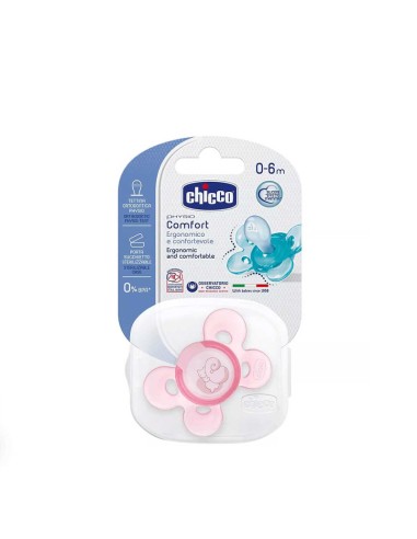 Chicco Sucette Physio Confort Fille 0m+ 1pc