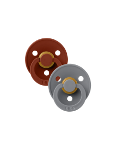 Bibs Sucette Rust-Smoke 0-6M Lot De 2