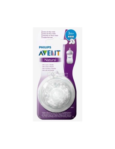 Avent 2 Tétines Naturel 3m+