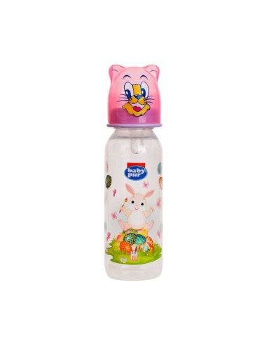 Baby Pur biberon avec couvercle amusant fille 250ml