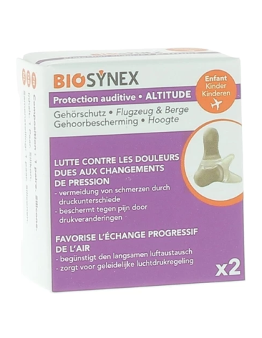 Biosynex Protections Auditives silicone anti pression enfant 2pcs