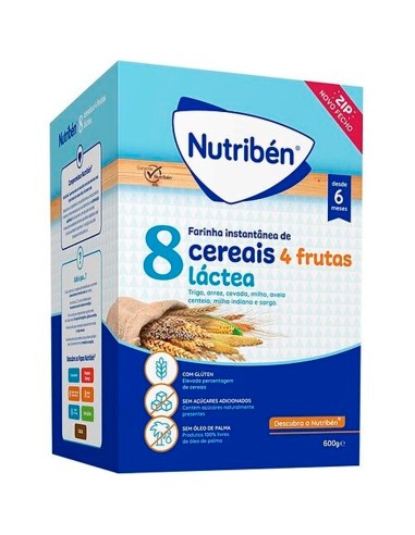 Nutribén 8 Céréales avec 4 Fruits et Lait 300gr