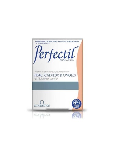 Vitabiotics Perfectil triple action cheveux peau & ongles 30 Comprimés