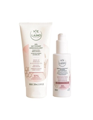 Laino Sérum Hydratant Anti Oxydant 30ML + Gel Nettoyant Démaquillant 200ML