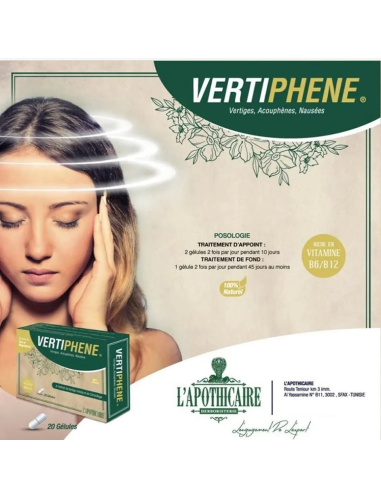 Vertiphene 20 Gélules