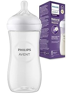 Avent Biberon Natural Response plastique 3M+ débit rapide 330ml
