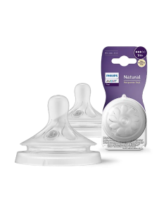 Avent 2 Tétines Naturel Response 1m+ débit 3