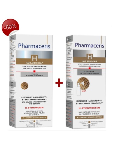 Pharmaceris Coffret Anti Chute Shampoing H Stimupurin + Spray Stimuforten 125ml