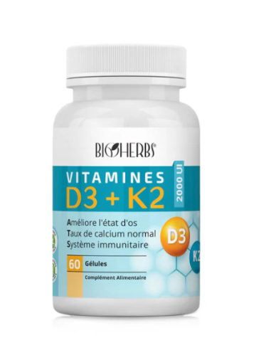 Bioherbs Vitamine D3 K2 60 Gélules