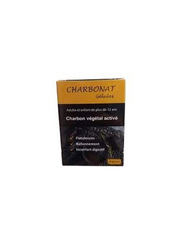 Charbonat Charbon Végétal 12Ans + 30 Gélules