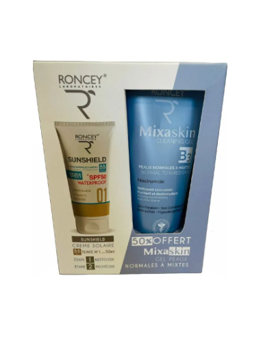 RONCEY Coffret Sunshield Teinte 01 et Mixaskin pour Peaux Mixtes -50%