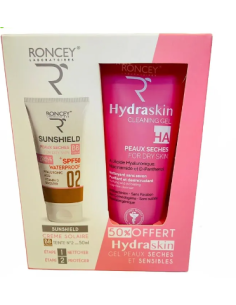 Roncey Coffret Sunshield Teinte 02 et Hydraskin pour Peaux Sèches -50%