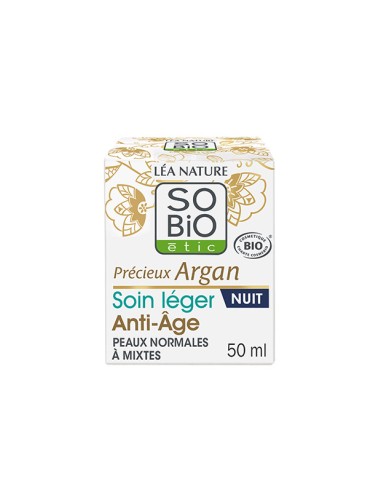 So'Bio Précieux Argan Soin léger Nuit 50ml